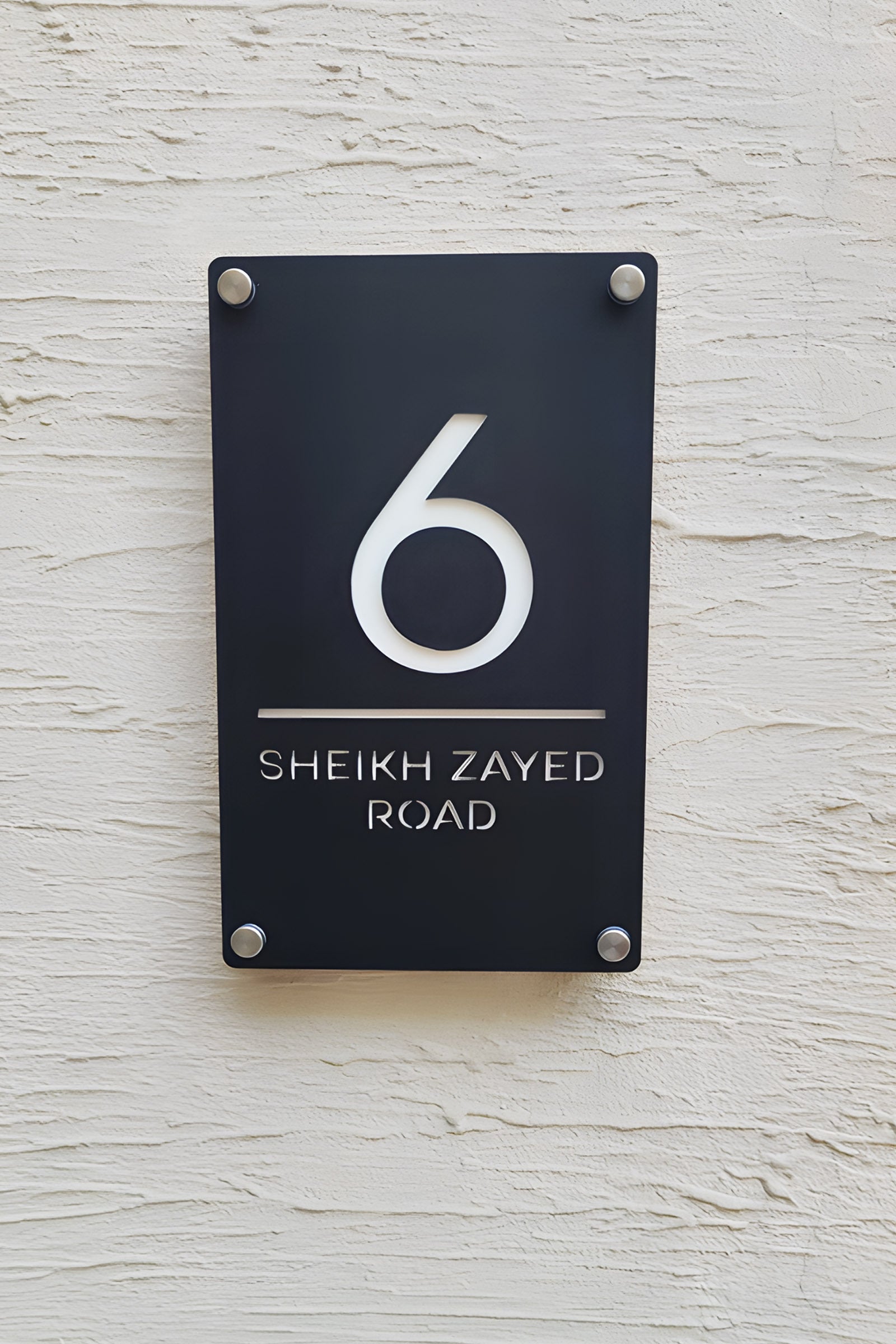 Durable Matte Finish Acrylic House Number Plate