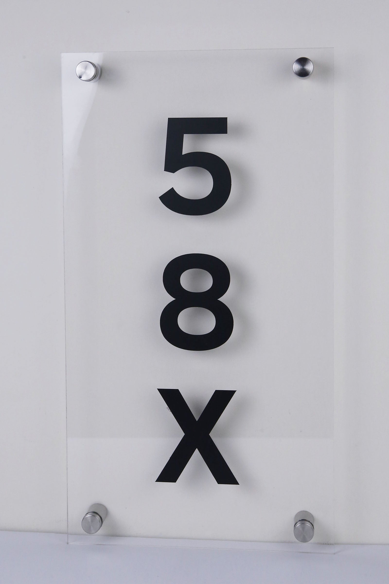 Modern Vertical Dual-Tone Sign - Sleek Address Plaque for Homes and Offices