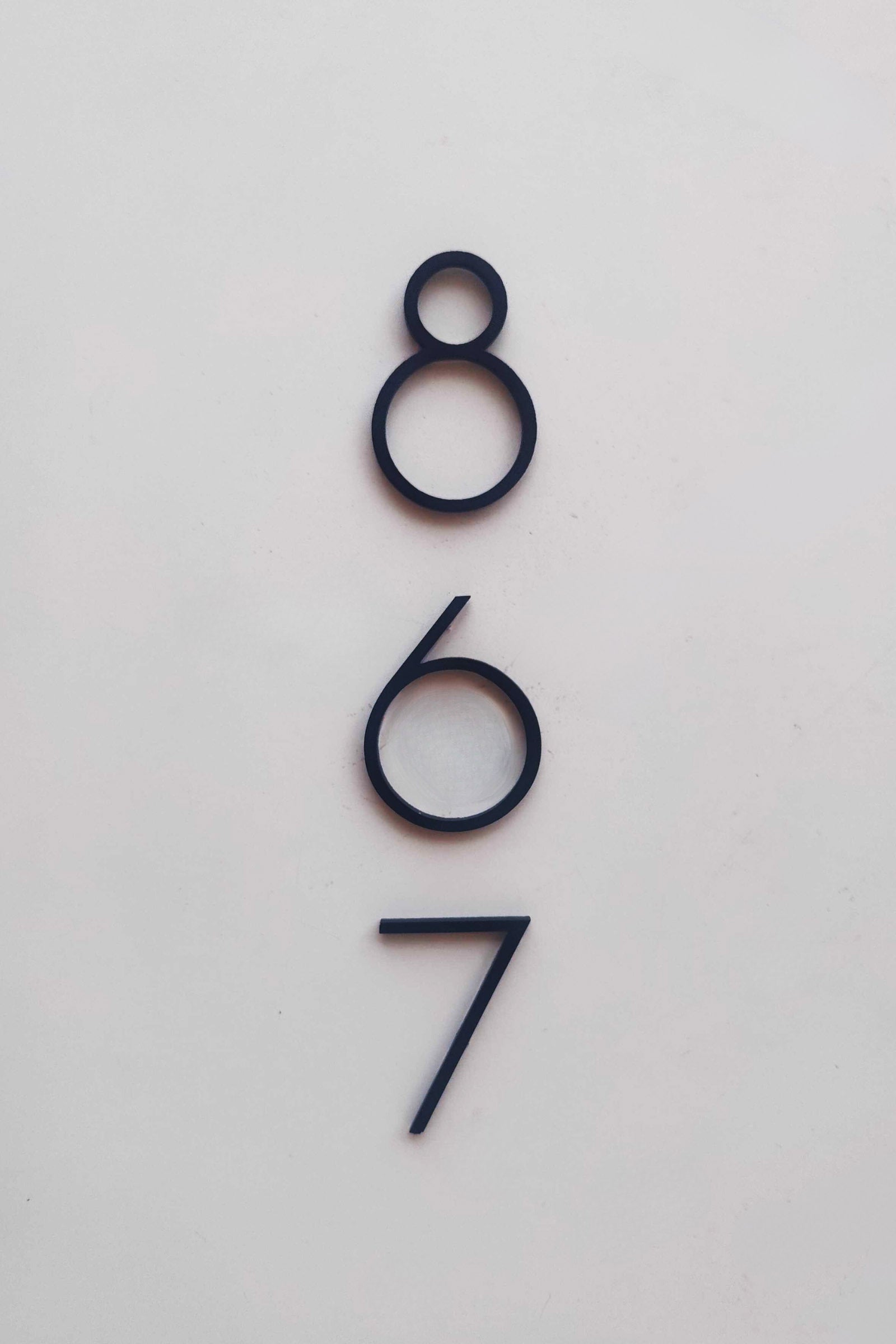 Minimalist Steel House Numbers - Premium Flat Cutout Design