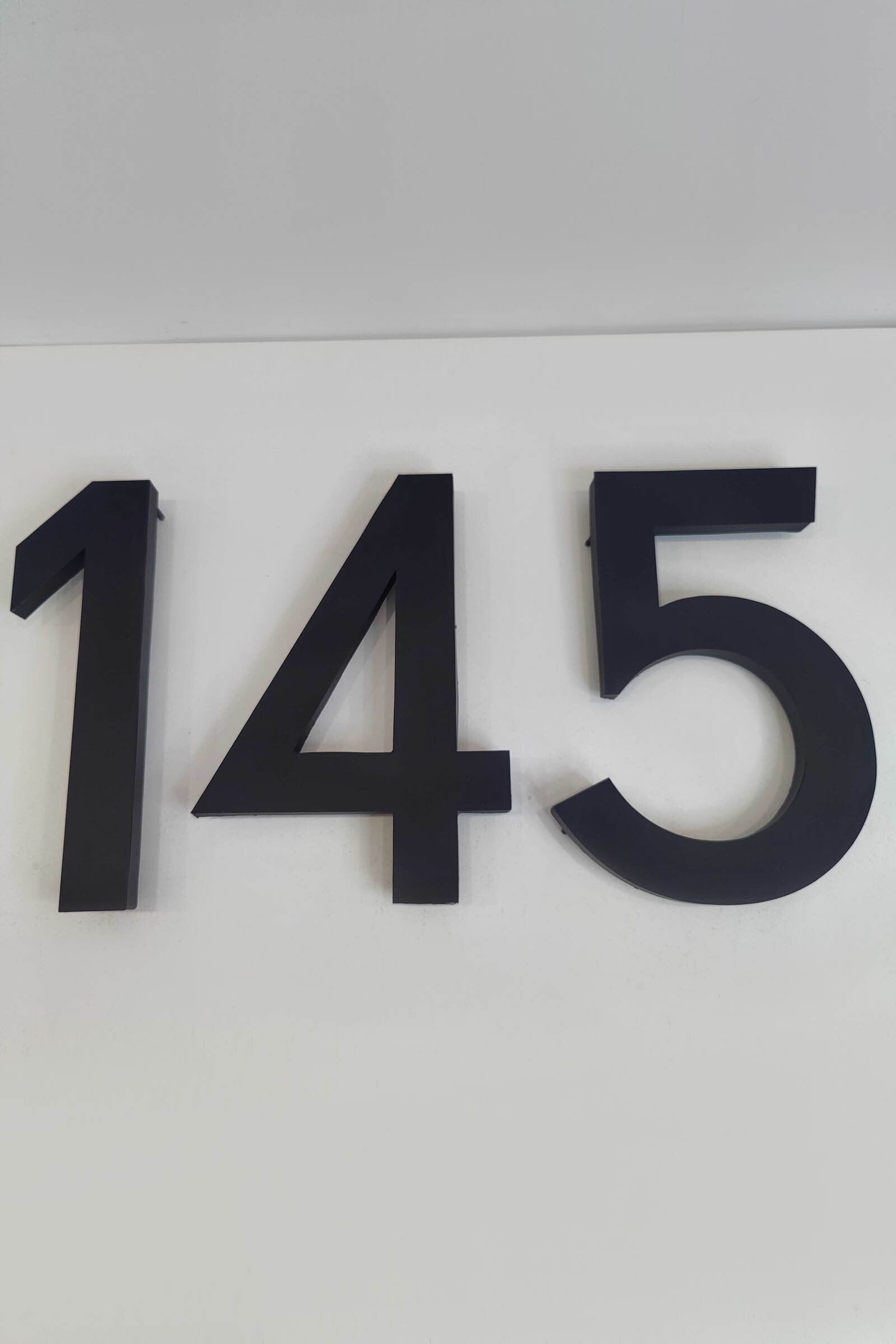 3D Matte Black House Numbers - Premium Metal Address Sign