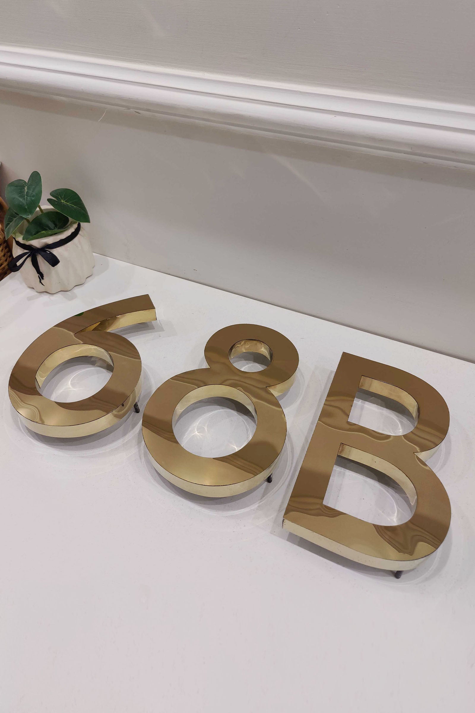 Luxury Gold Stainless Steel Digits – Office/House Number
