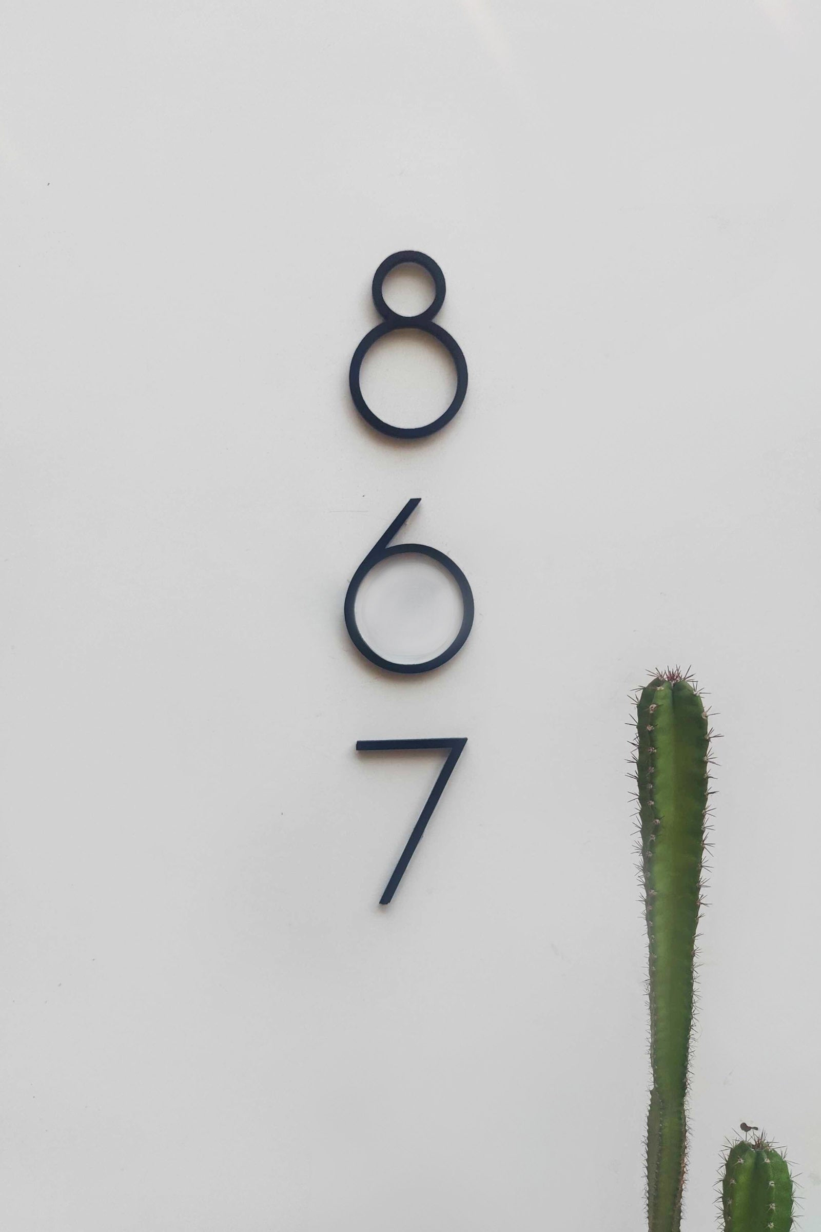Minimalist Steel House Numbers - Premium Flat Cutout Design
