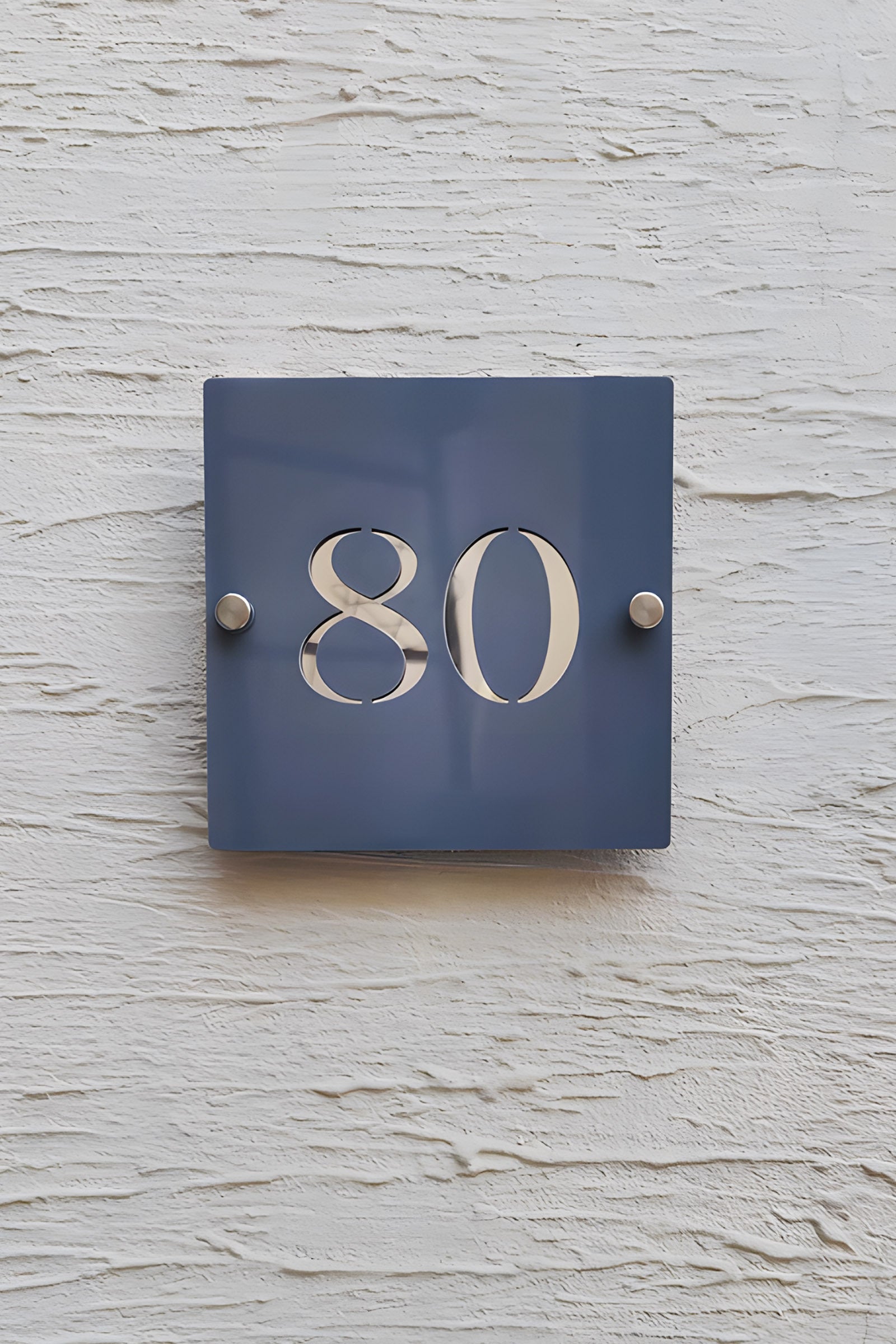 Modern Square Acrylic Address Sign - House Number Plaque