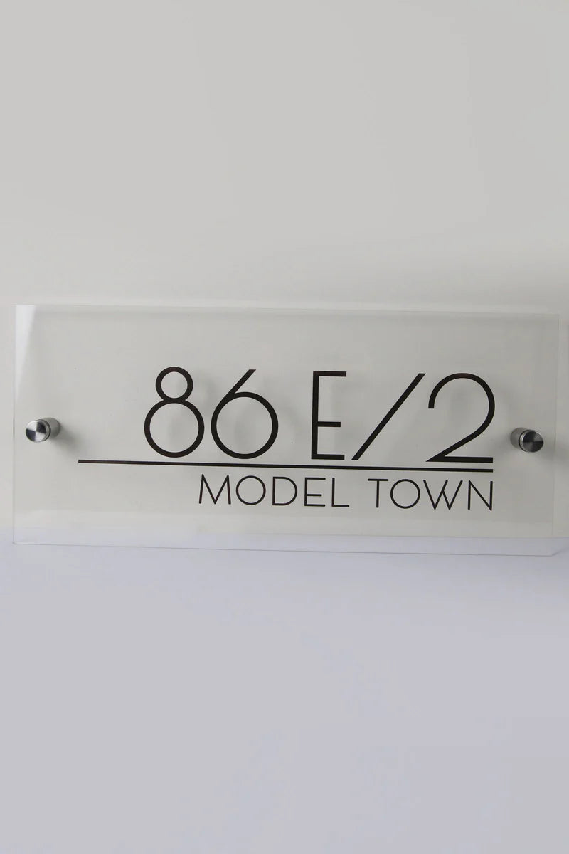 Modern Acrylic House Sign - Minimalist Acrylic House Plate