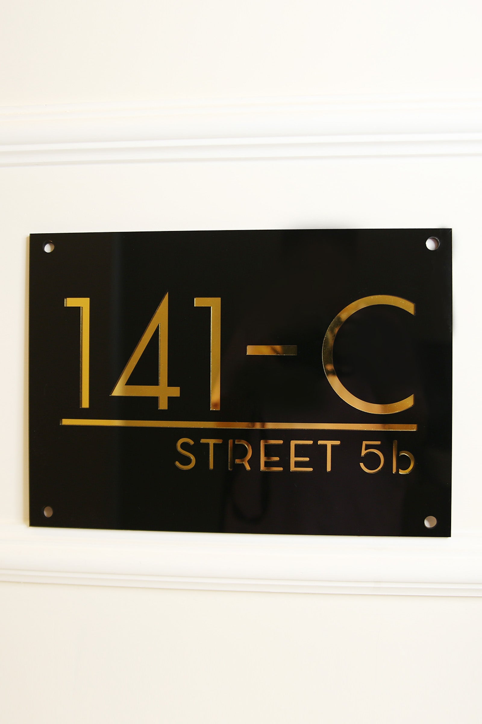 Executive Two-Tone Sign - Customizable Acrylic Office/House Nameplate