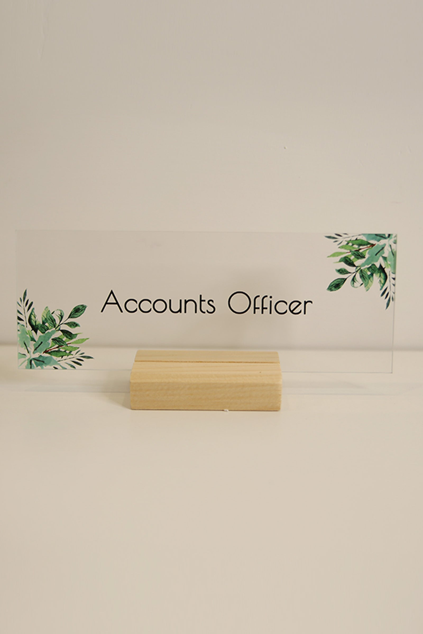 Sleek Acrylic Name Plate - Custom Designation Display