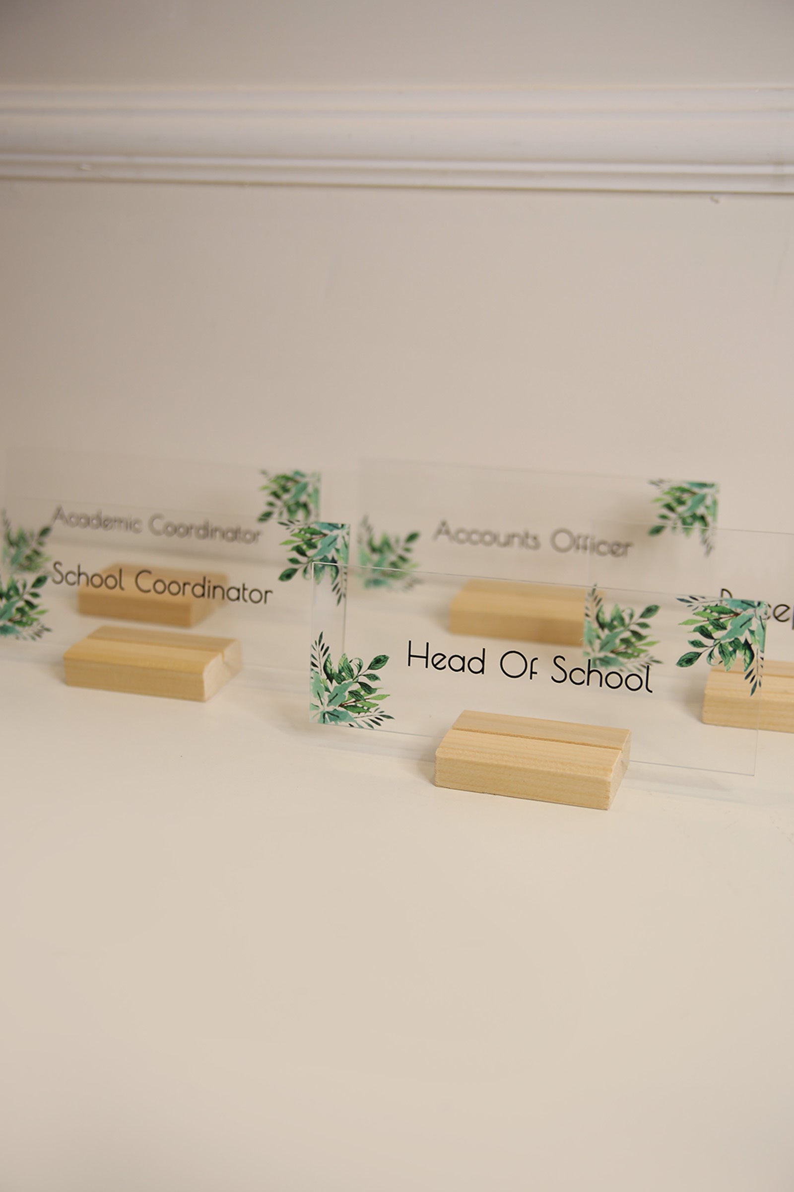 Sleek Acrylic Name Plate - Custom Designation Display
