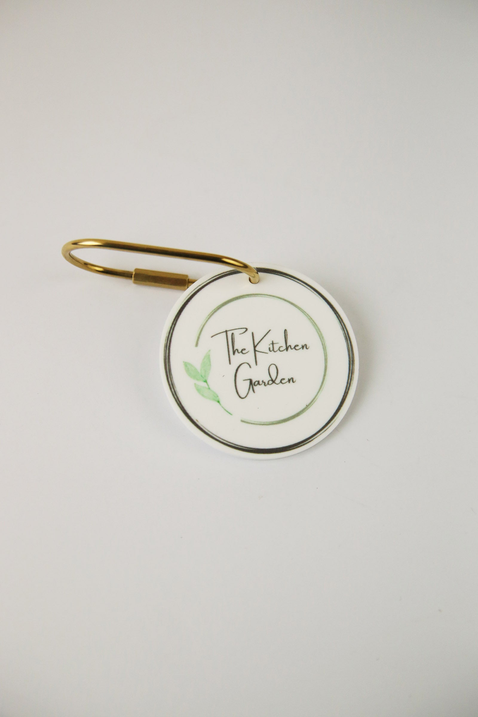 Luxury Brass Keychain - Custom Business Logo & Text Engraved