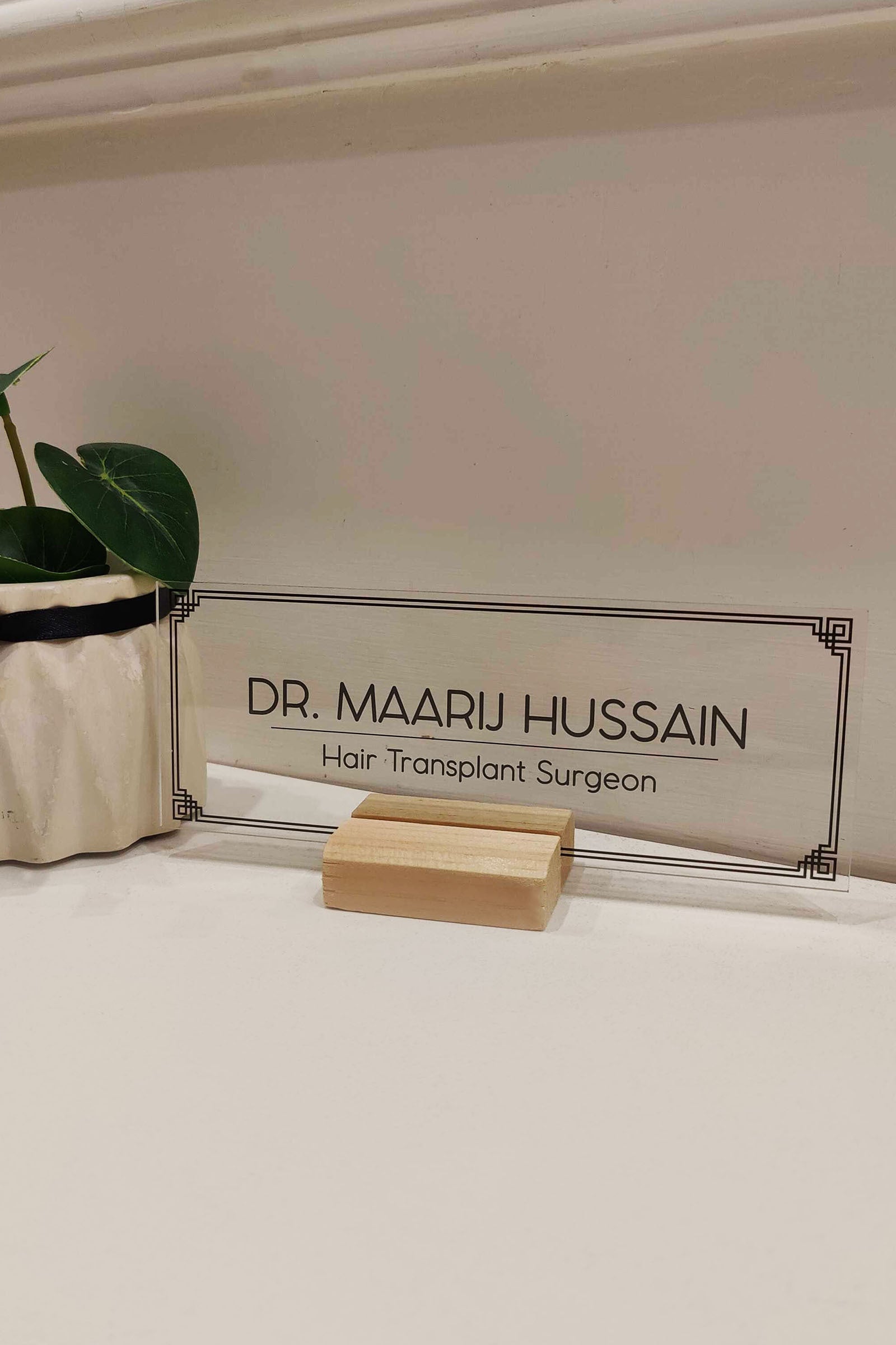 Sleek Acrylic Name Plate - Custom Designation Display