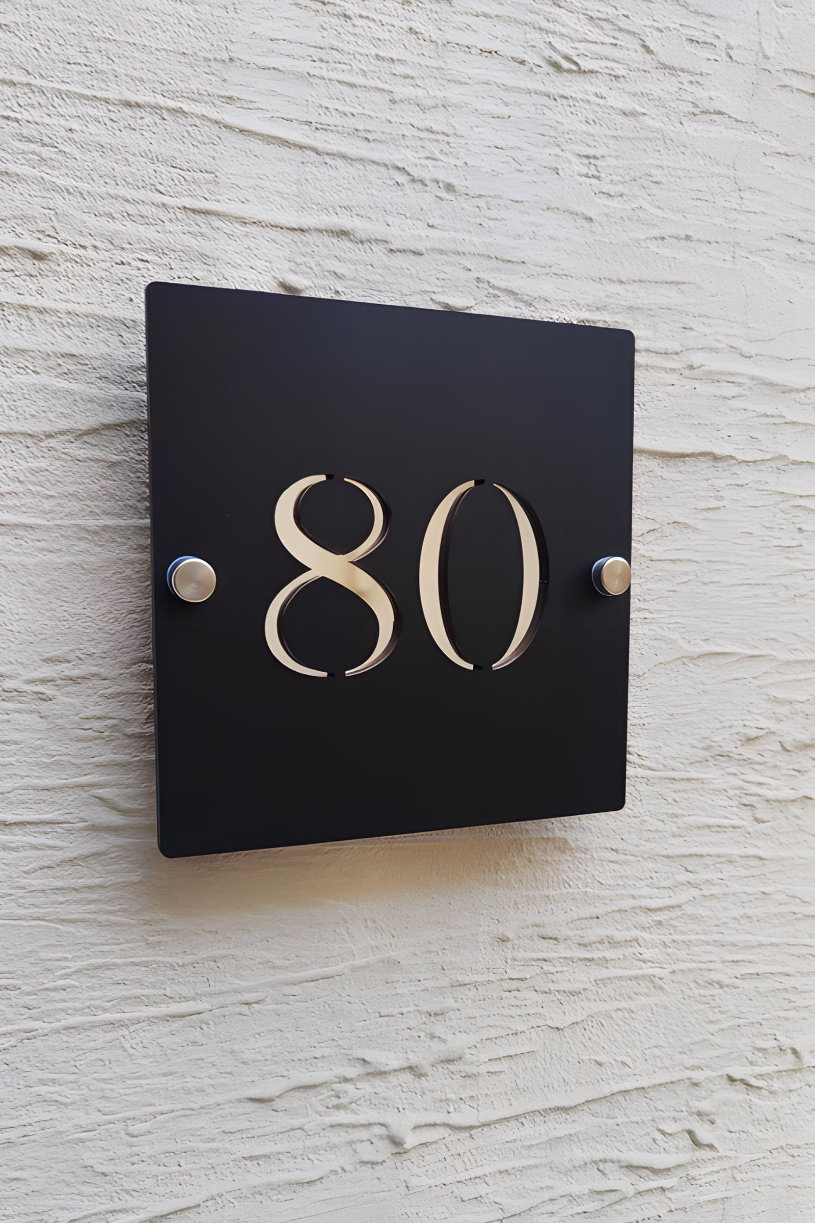 Modern Square Acrylic Address Sign - House Number Plaque