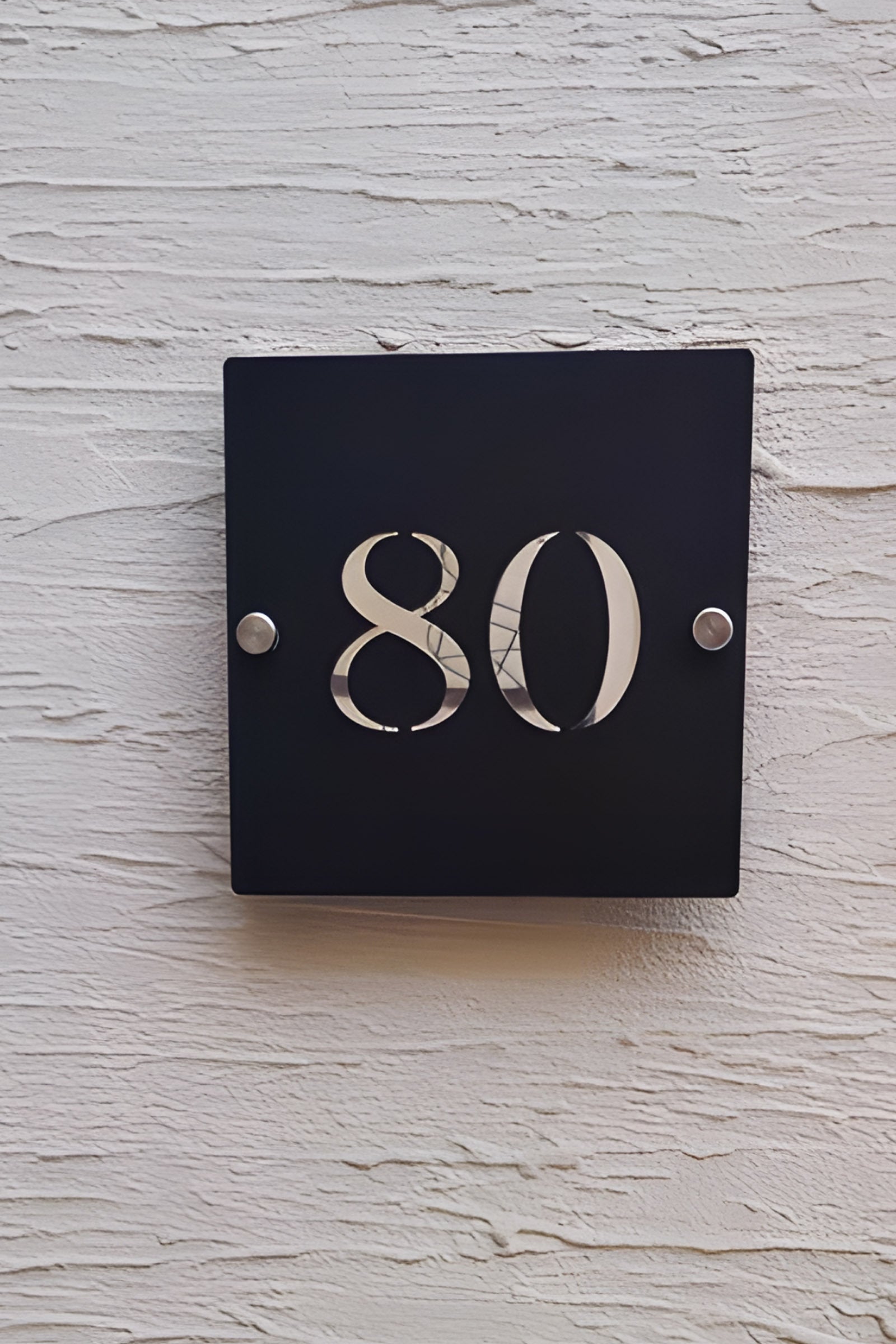 Modern Square Acrylic Address Sign - House Number Plaque